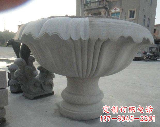 泉州公园景观大理石花盆石雕 (3)