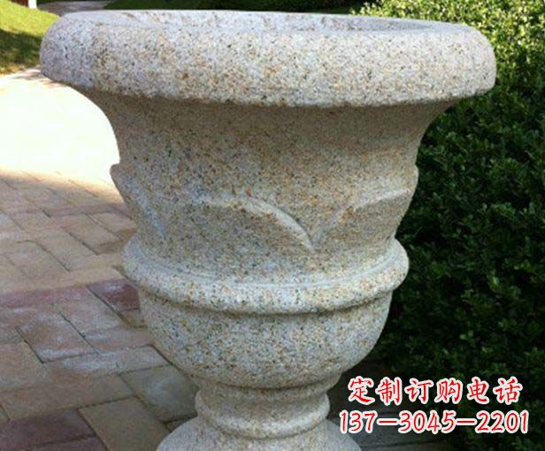 泉州公园景观大理石花盆石雕_2