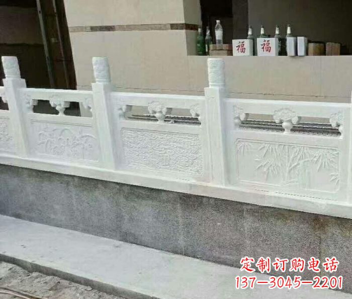 泉州公园景观大理石栏板石雕 (6)