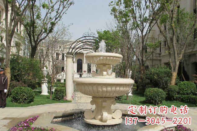 泉州公园景观大理石喷泉石雕 (4)