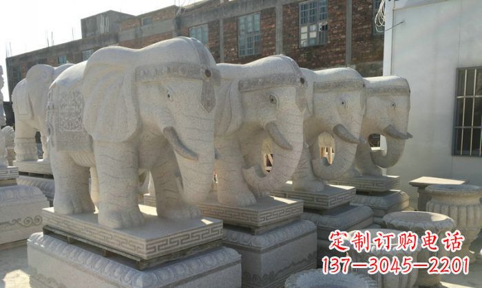 泉州缅甸大理石缅甸大象雕塑