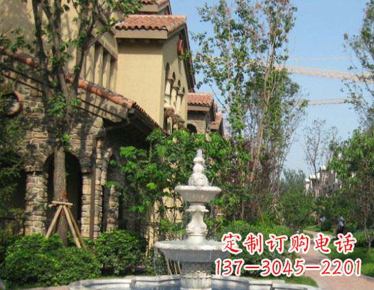 泉州公园景观大理石喷泉石雕 (2)