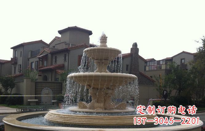 泉州公园景观大理石喷泉石雕 (3)