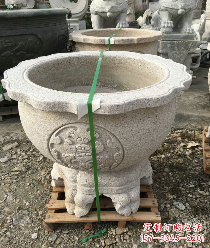 泉州高品质大理石水缸雕塑