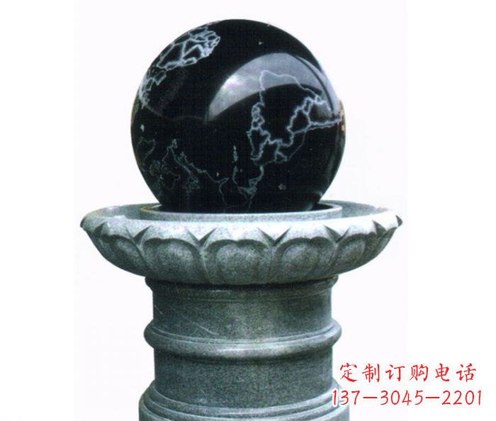 泉州公园景观风水球喷泉石雕 (3)