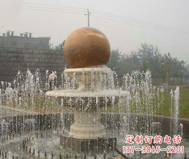 泉州公园景观风水球喷泉石雕