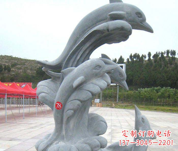 泉州精美海豚雕塑 烘托您的公园景观