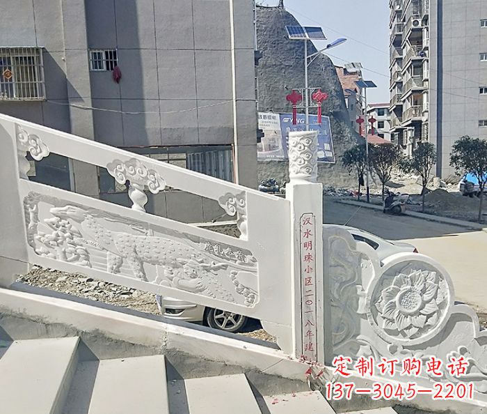 泉州汉白玉石雕栏板,唯美园林装饰