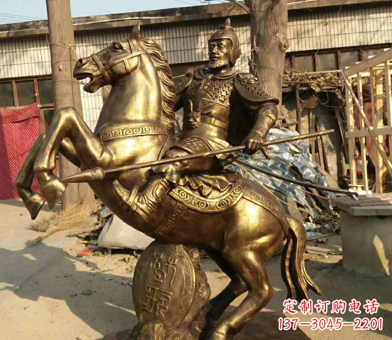 泉州高雅精美的骑马铜雕