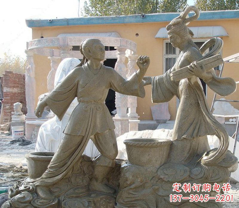 泉州公园景观牛郎织女石雕