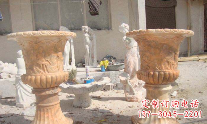 泉州红花盆石雕艺术雕塑