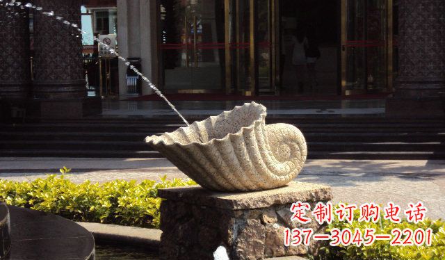 泉州公园景观蜗牛喷泉石雕