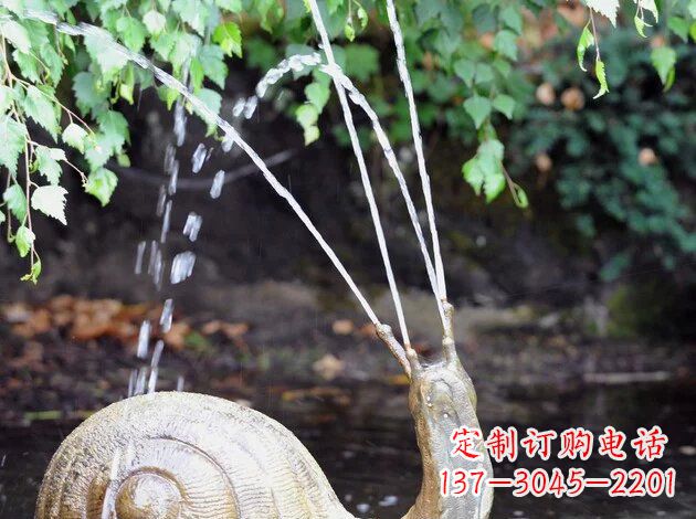 泉州公园景观蜗牛铜雕