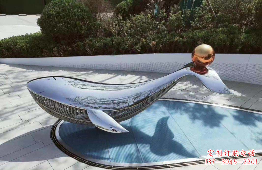 泉州公园镜面不锈钢海豚雕塑