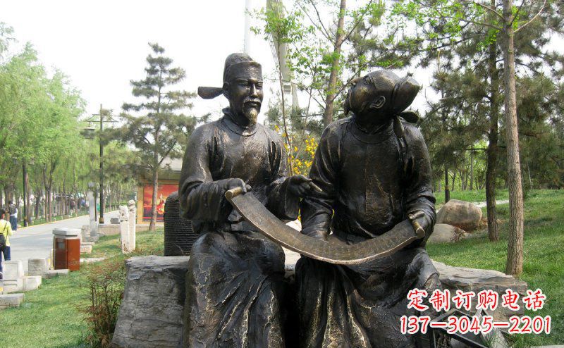 泉州传承经典,定制古典唐代人物小品铜雕