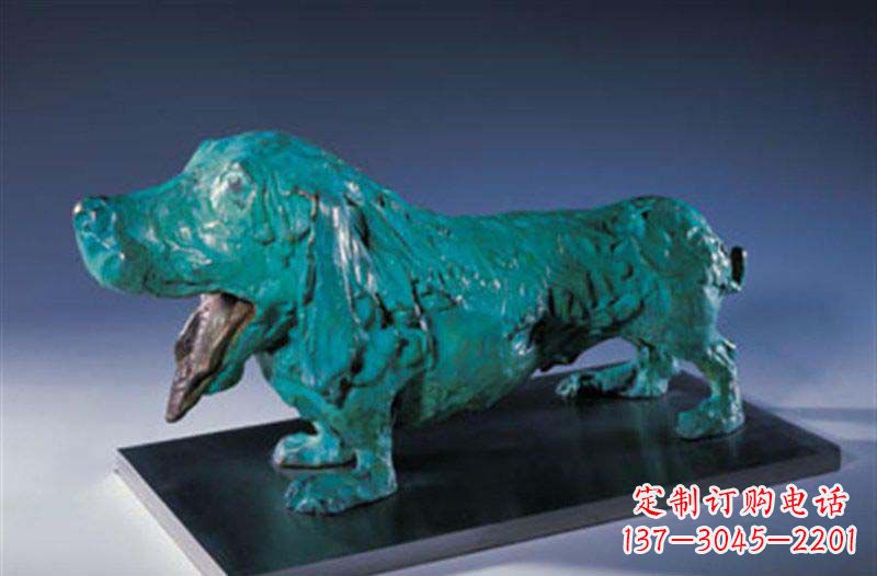 泉州柯基狗铜雕艺术品