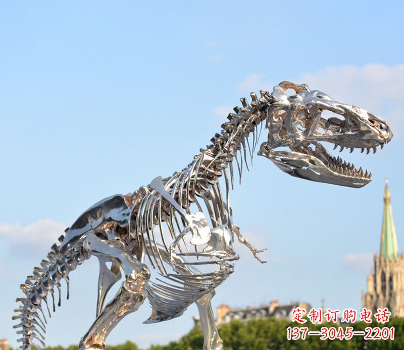 泉州公园恐龙雕塑不锈钢