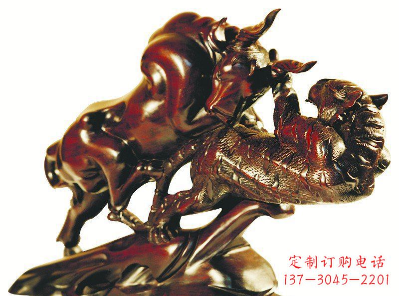泉州风格独特的铜制老虎雕塑