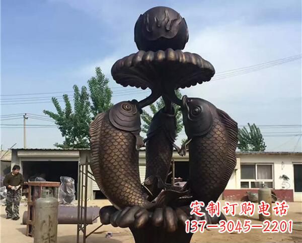 泉州中领雕塑出品传统意象·鲤鱼铜雕
