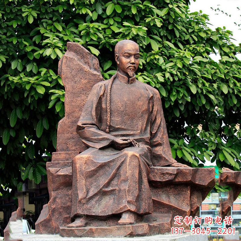 泉州清朝名人叶天士纯铜雕像