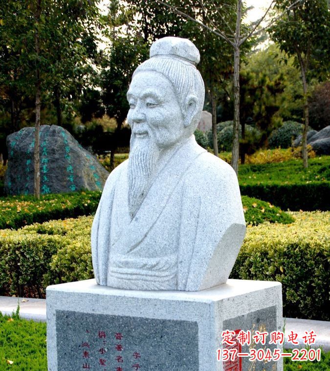 泉州以历史名人头像捕捉历史文脉——由中领雕塑定制的王献之石雕头像