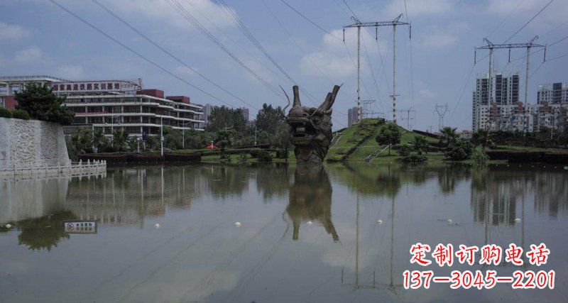 泉州公园龙头景观铜雕