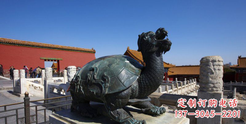 泉州公园龙龟景观铜雕