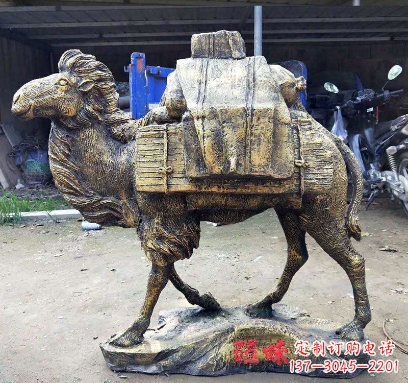 泉州新颖华丽的骆驼铜雕定制