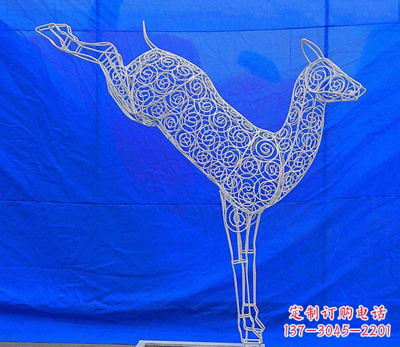 泉州中领雕塑梅花鹿不锈钢镂空雕塑