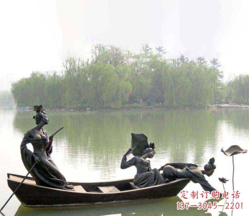 泉州百年静静秀—美女铜雕