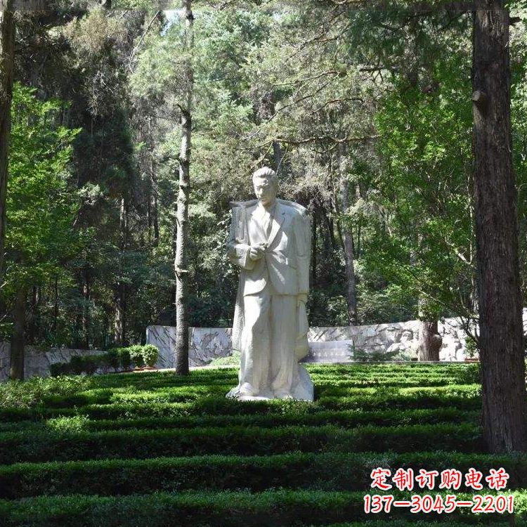 泉州公园名人作曲家聂耳汉白玉石雕像