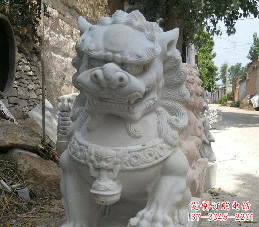 泉州公园母子狮子景观石雕