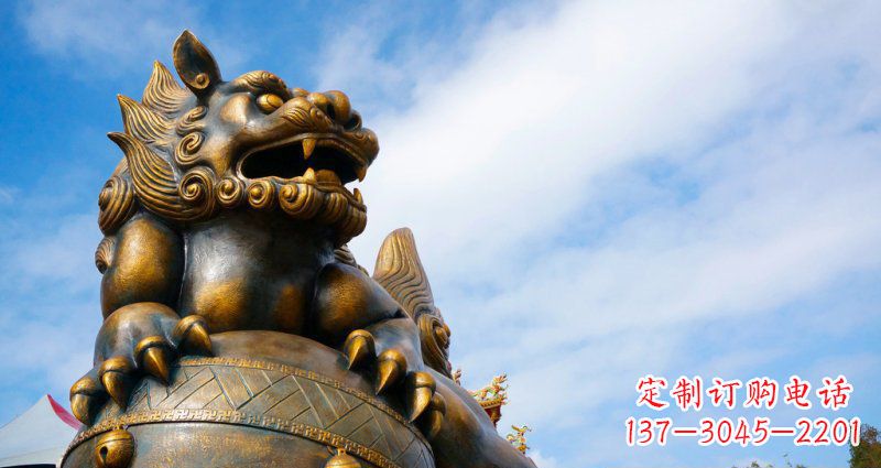 泉州大型铜雕狮子景观装置