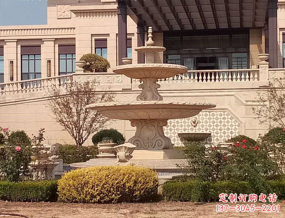 泉州中领雕塑定制精美喷泉鱼石雕