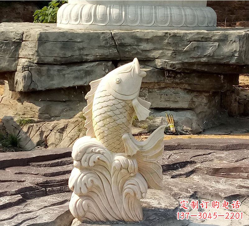 泉州室外公园鲤鱼石雕装饰