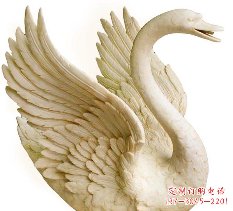 泉州公园喷水天鹅石雕