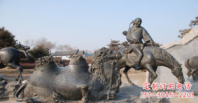 泉州精致古典 骑马雕塑