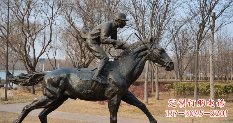 泉州骑马小品铜雕一件完美的艺术精品