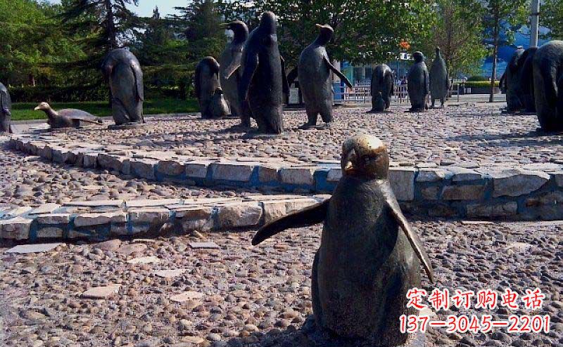 泉州企鹅动物铜雕