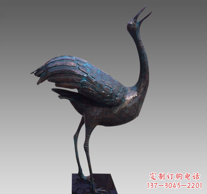 泉州青铜雕刻仙鹤翱翔
