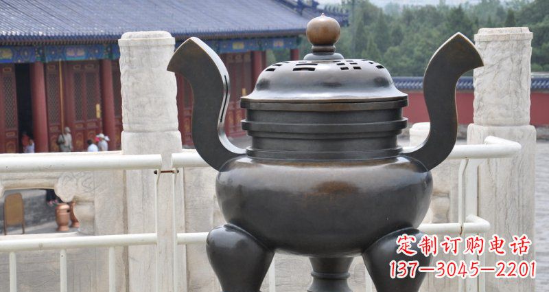 泉州高雅香炉铜雕，景观雕塑装置