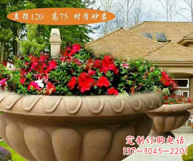 泉州高端砂岩花盆雕塑
