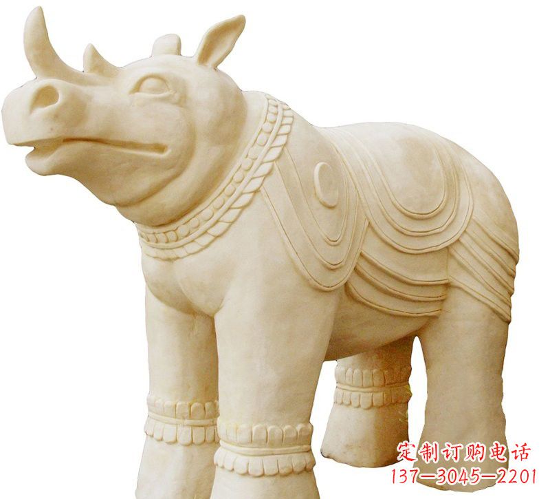 泉州砂岩犀牛雕塑