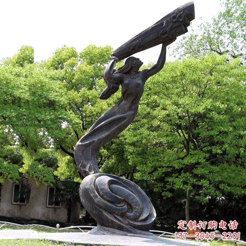 泉州公园神话传说人物始母神女娲补天景观雕塑