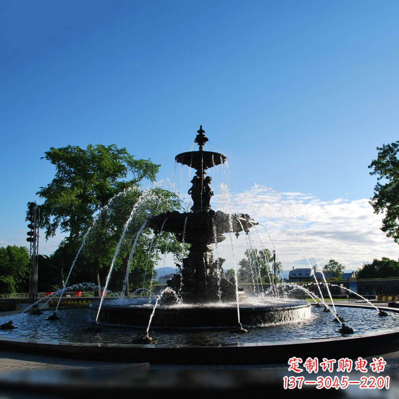 泉州精美喷泉雕塑,点缀公园美景