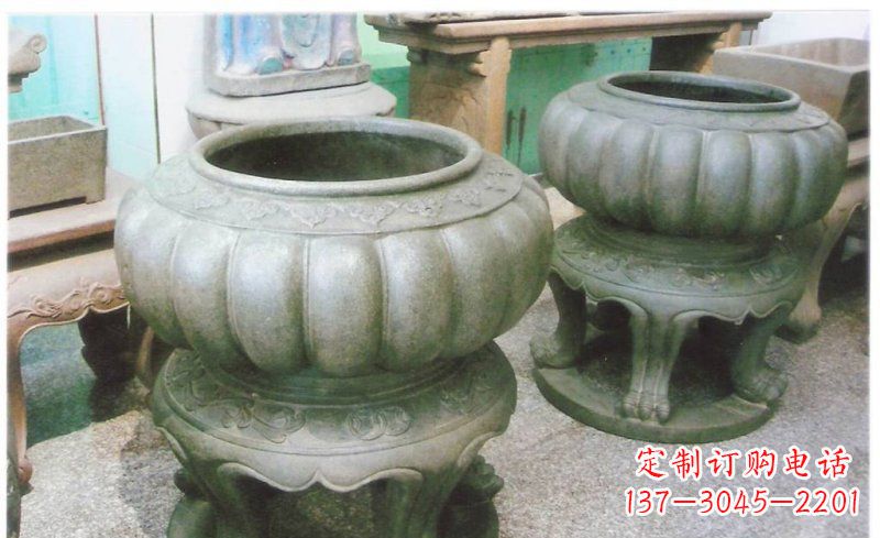 泉州铜质公园水缸雕塑