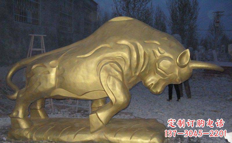 泉州公园拓荒牛景观铜雕