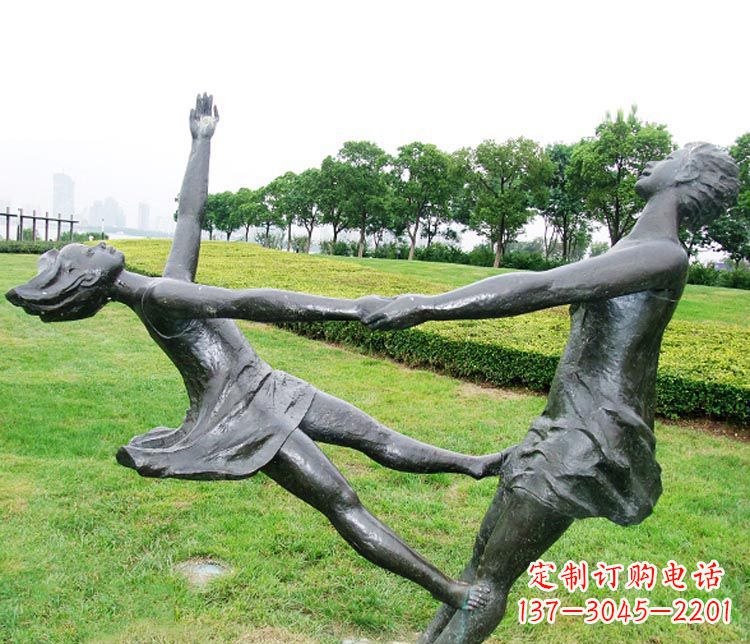 泉州中领雕塑定制风姿绰约的女孩铜雕