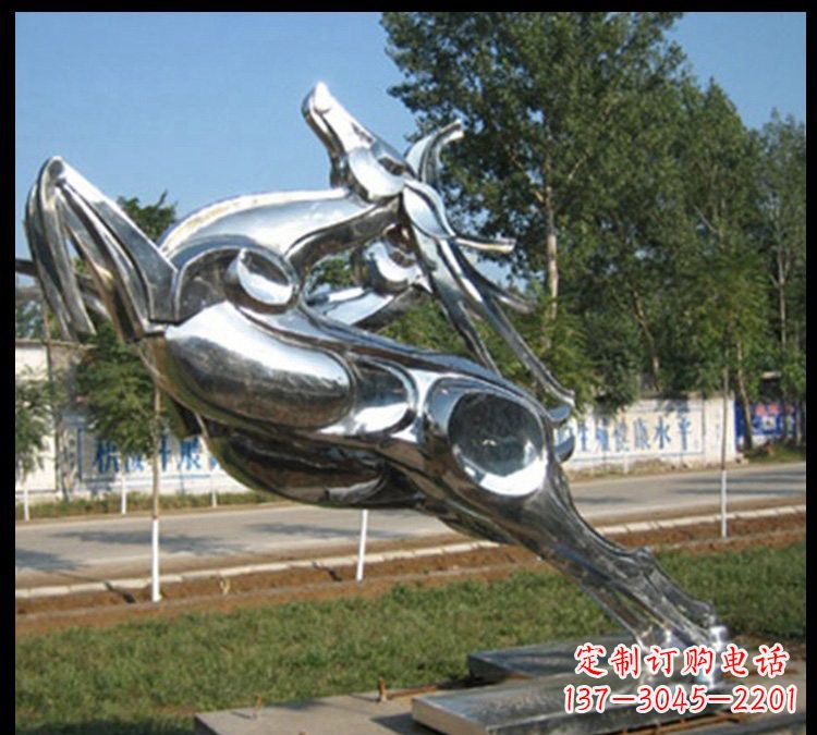 泉州梅花鹿不锈钢雕塑新美的精美装饰
