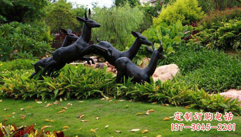 泉州活力无限的动物铜雕